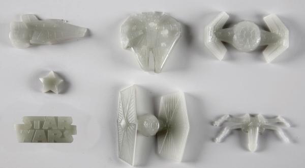 Star Wars Glow In The Dark 2d Moulded Stickers