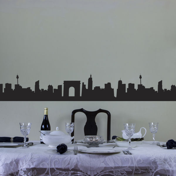City Skyline Border Vinyl Wall Decal Homeware