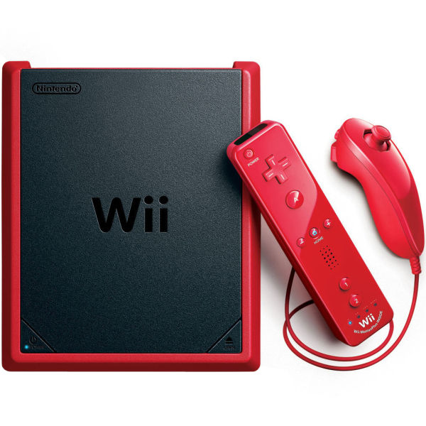  Nintendo Wii Mini Console - Red Games Consoles Zavvi.com