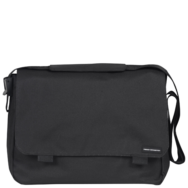 French Connection Men's Core Nylon Messenger Bag - BlackFrench ...