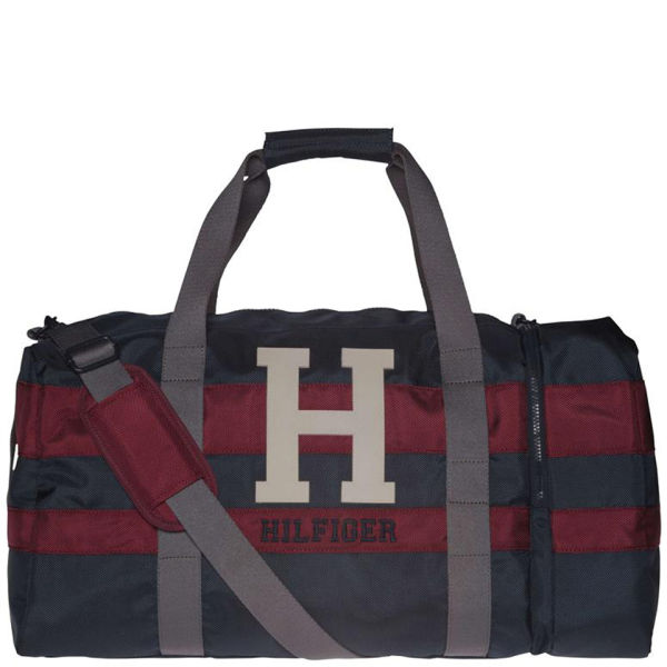 Tommy Hilfiger Men's Concord Nylon Duffle Midnight/Harvard Red