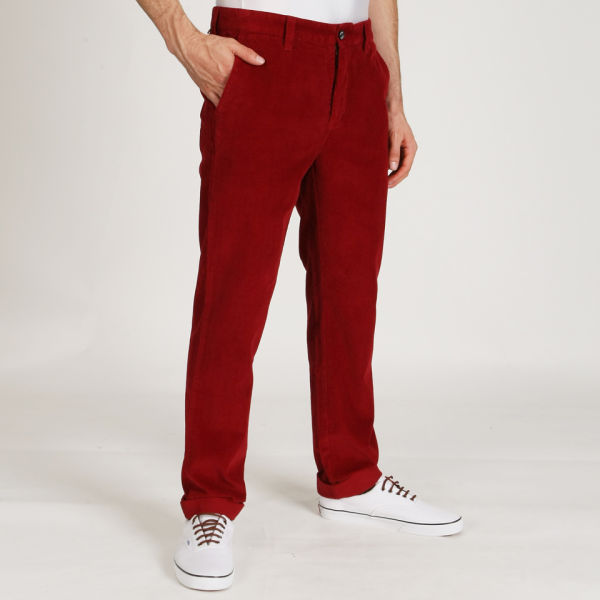 Farah 1920 Mens Rush Cord Trousers   Deep Red      Clothing