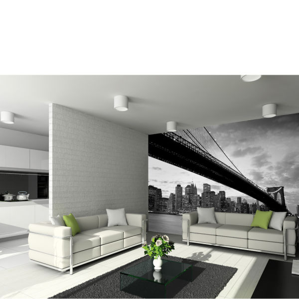 new york s brooklyn bridge and city skyline wall mural homeware