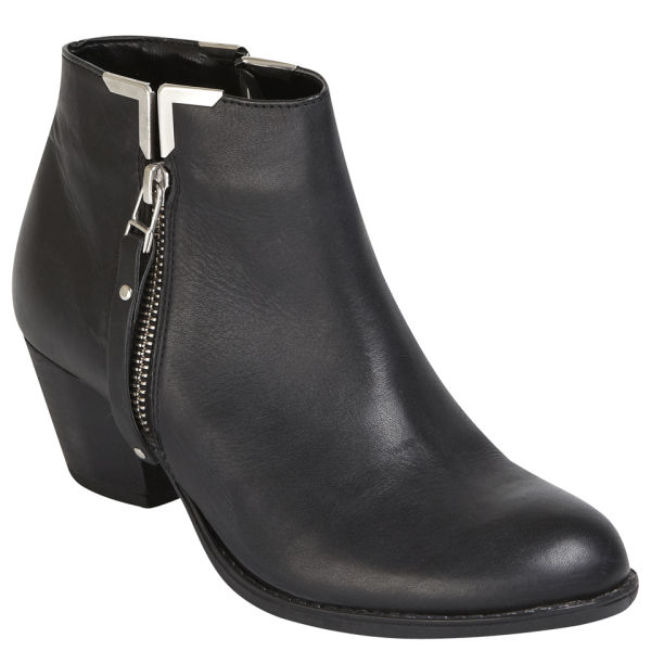 Carvela Women's Scampy Heeled Leather Ankle Boots - Black | FREE UK ...