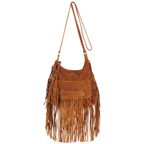 tan fringe bag