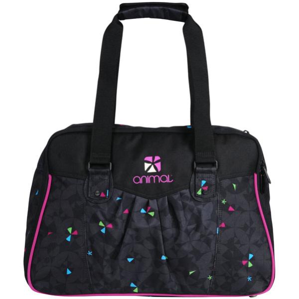 Animal Acryil Overnighter Holdall  peacoat blue  pink print      Womens Accessories