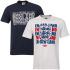 Umbro Men's England 2-Pack T-Shirts - White/Navy Umbro Men's England 2-Pack T-Shirts - White/Navy