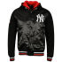 Majestic Men's Yankees Esher Mixed Fabric Jacket - Black Majestic Men's Yankees Esher Mixed Fabric Jacket - Black