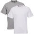 adidas Men's 2-Pack Plain T-Shirts - White/Grey adidas Men's 2-Pack Plain T-Shirts - White/Grey