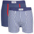 Original Penguin Men's 2-Pack Trunks - Blue and White Check/Blue Original Penguin Men's 2-Pack Trunks - Blue and White Check/Blue