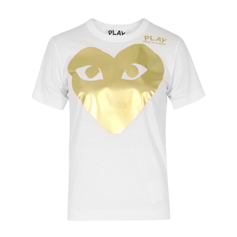 comme des garcons gold heart tee