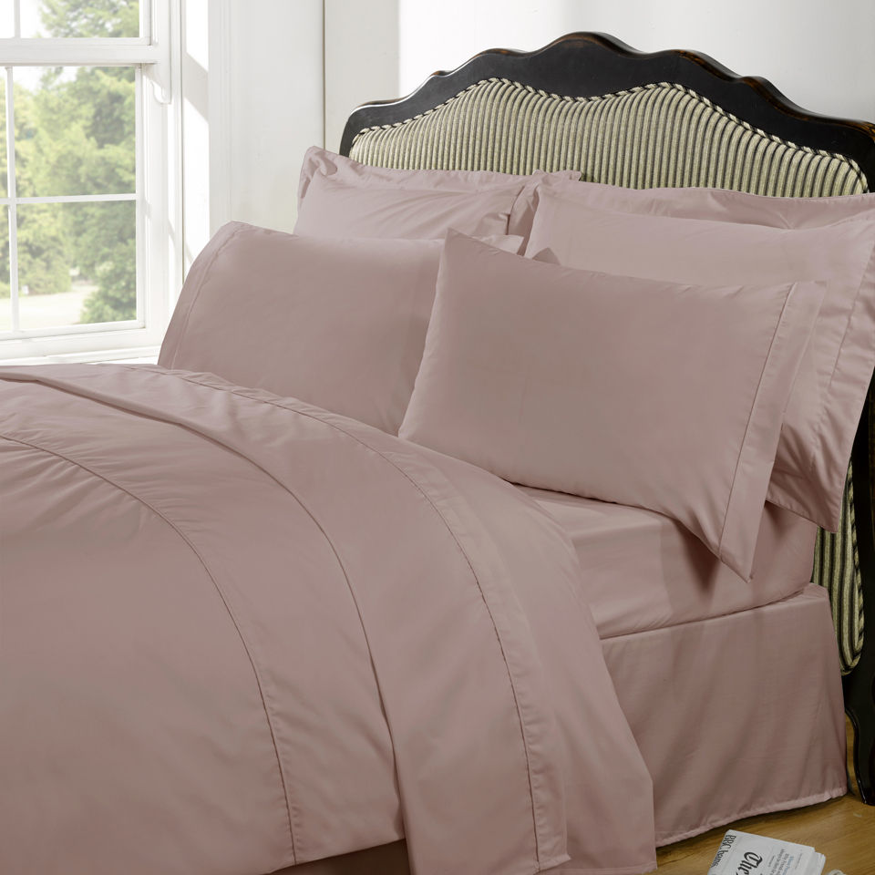 Highams 100 Egyptian Cotton Plain Dyed Duvet Cover And