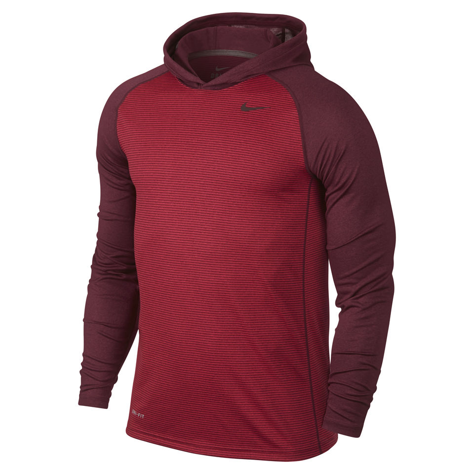 Nike Men's Dri-Fit Touch Long Sleeve Hoody - Gym Red Sports & Leisure ...