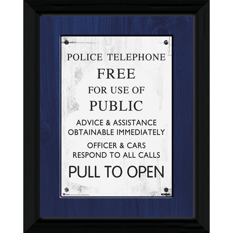 Doctor Who Tardis Sign 30 X 40cm Collector Prints