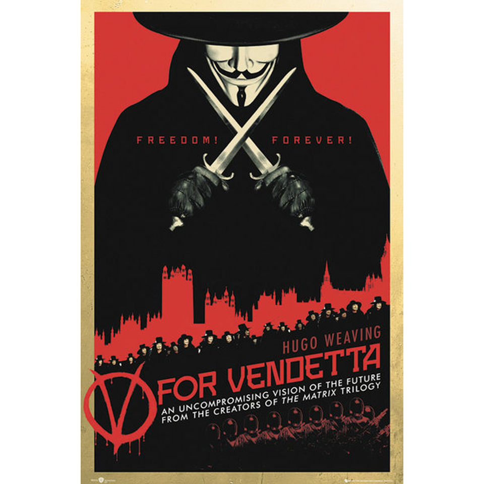 V For Vendetta One Sheet Maxi Poster 61 X 91 5cm Merchandise Zavvi Uk