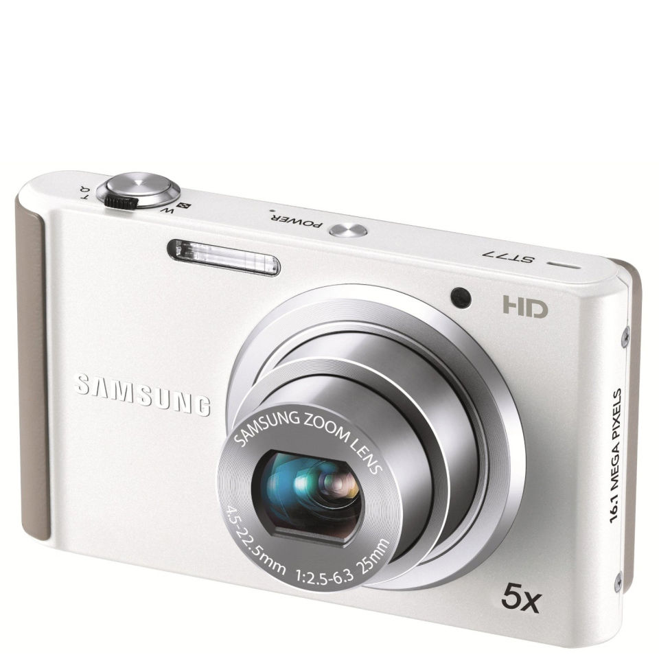 Samsung St77 Compact Digital Camera 16mp 5x Optical 2 7inch Lcd White
