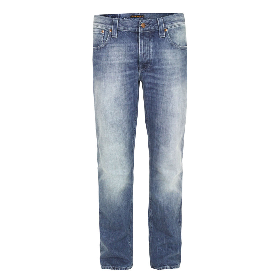 Nudie Men's Grim Tim Beat Jeans - Organic Blue - Free UK Delivery Available