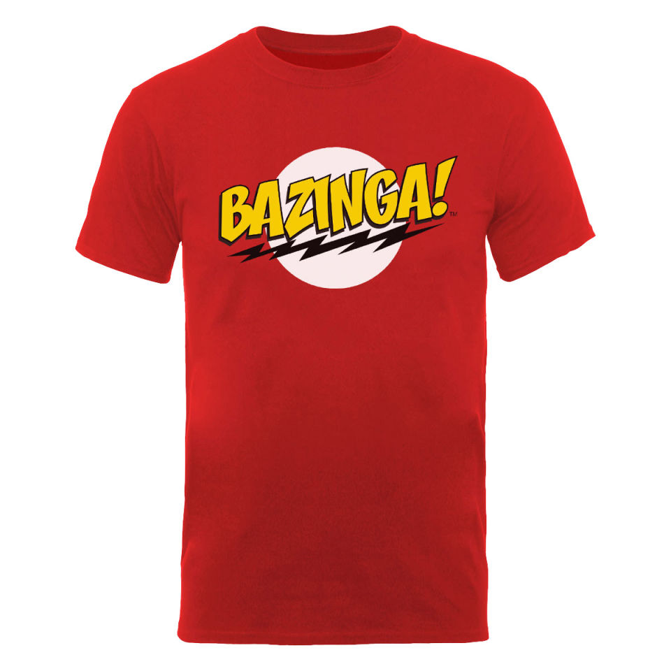 The Big Bang Theory Men's T-Shirt Bazinga - Red | IWOOT