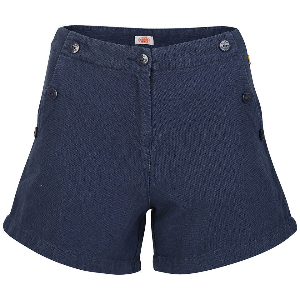 Armor Lux Women's Canvas Short - Storm - Free UK Delivery over £50