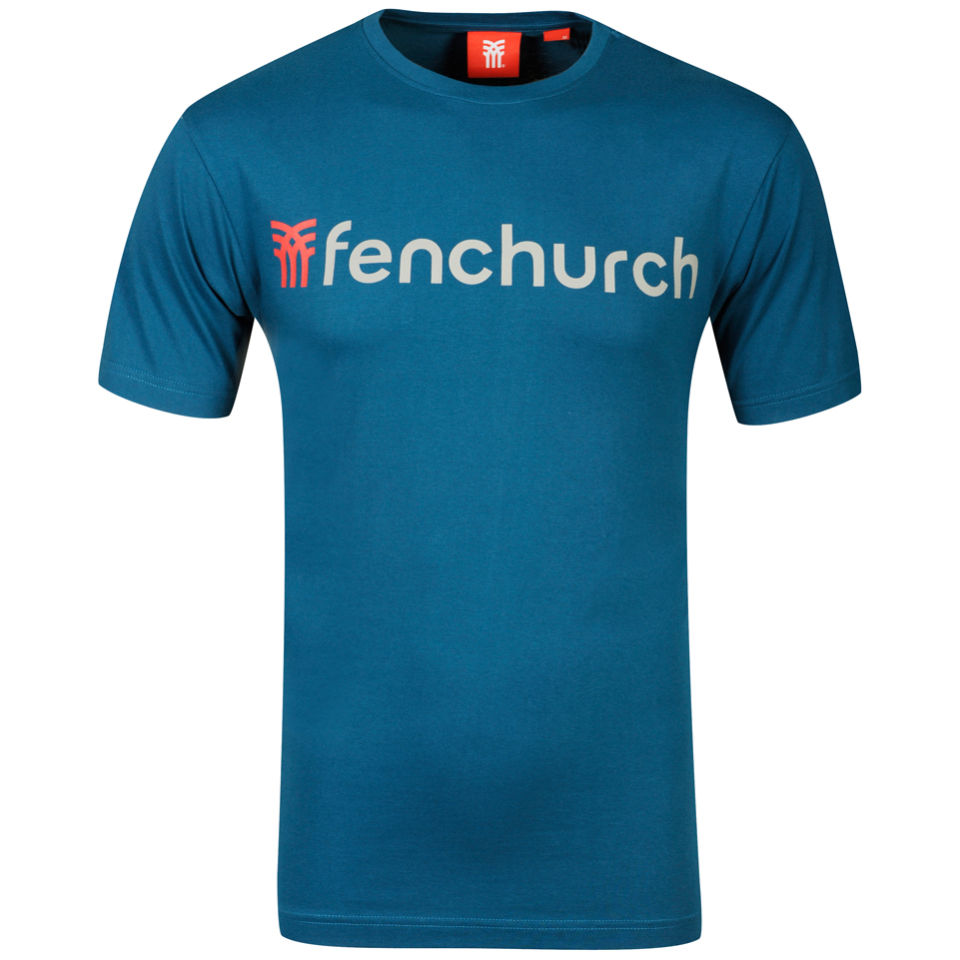 Fenchurch Men S Jersey Word T Shirt Pacific Blue Ketchup Red Paloma Grey Clothing Zavvi Us