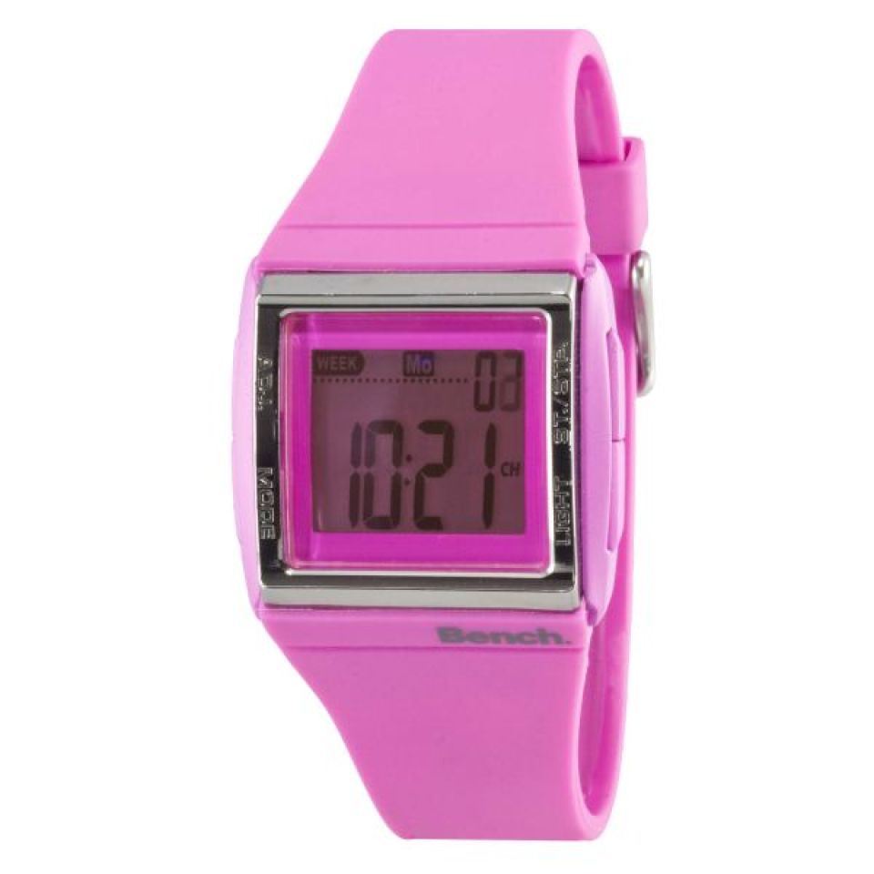 Bench Women S Digital Pink Strap Watch Used Clothing Zavvi