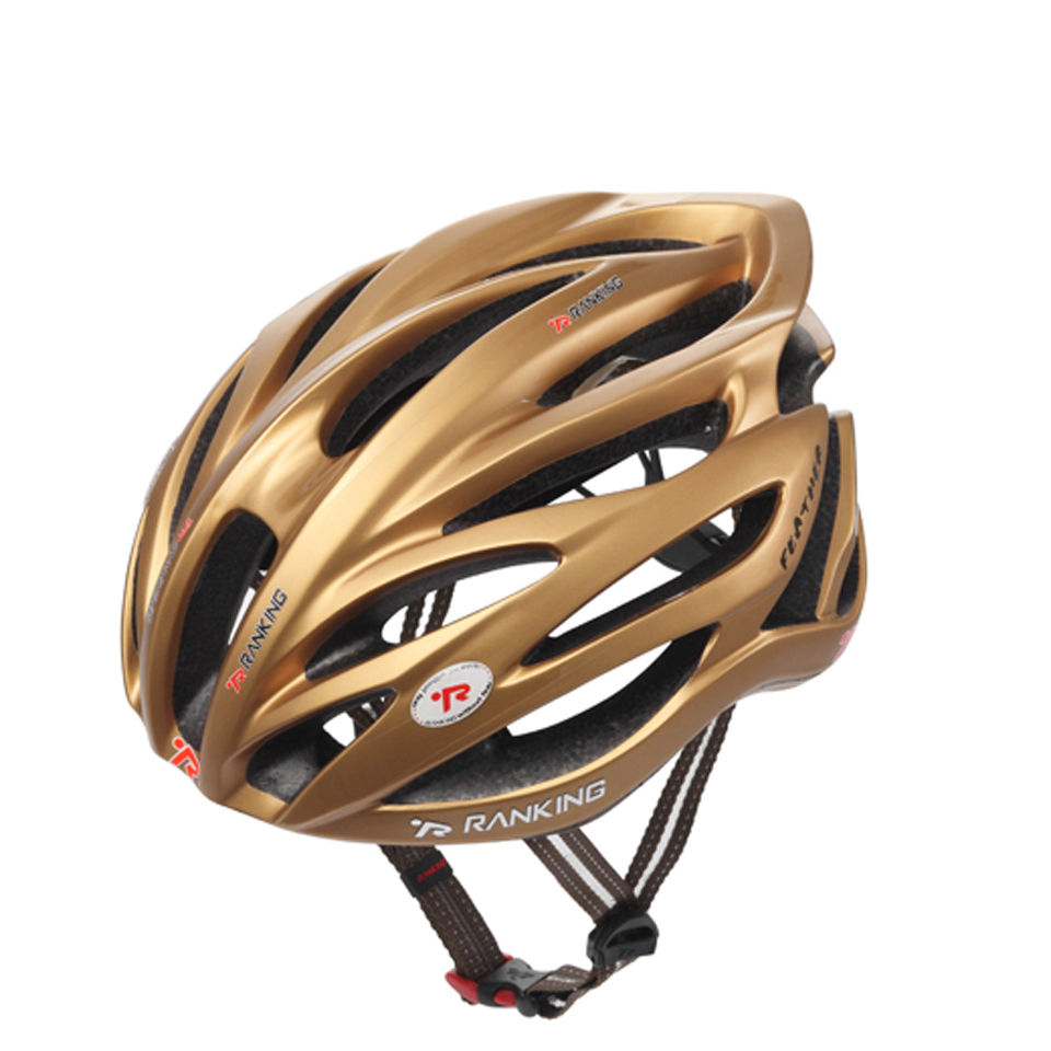 gold cycle helmet