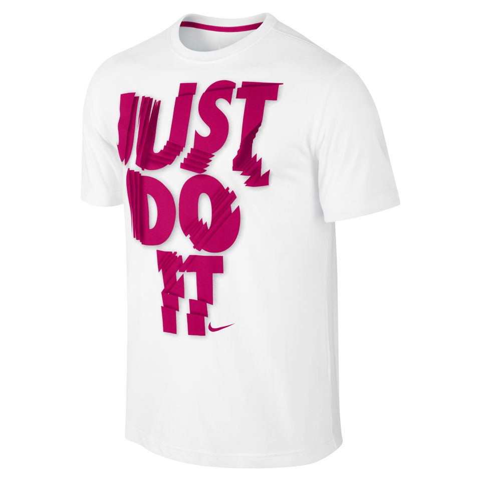 white & pink nike shirt