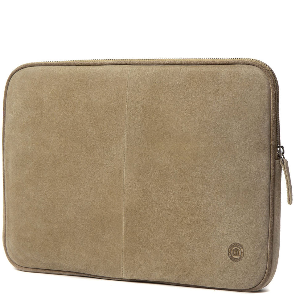 dbramante1928 Leather Laptop Case 13 Inch - 14 Inch - Beige Suede and Brown Piping Computing ...