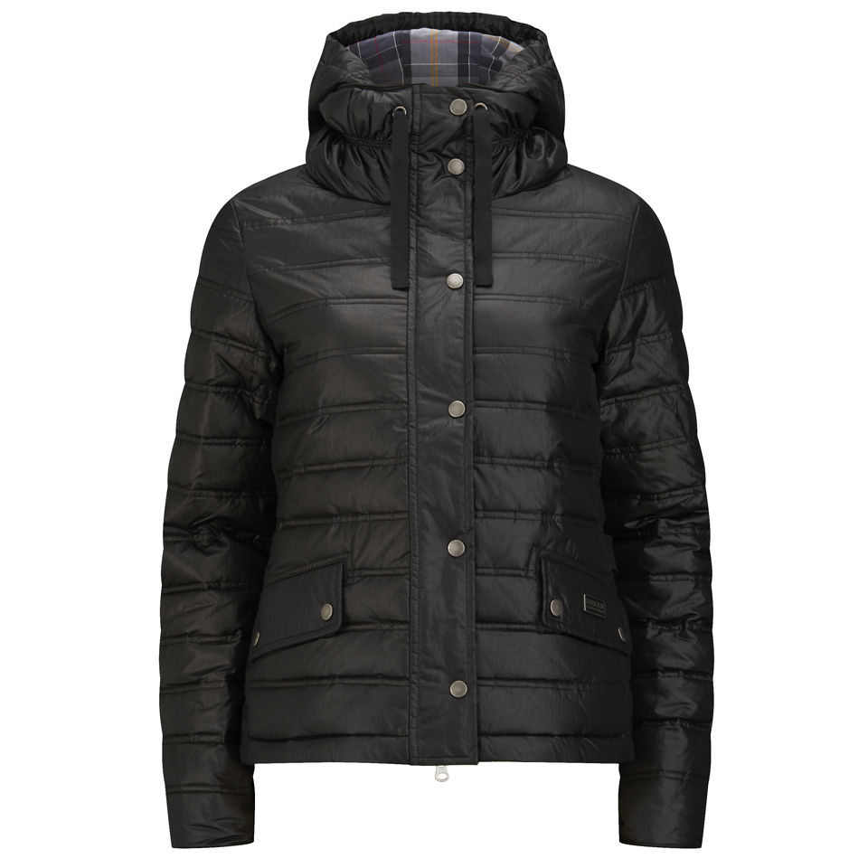 Barbour International Women S Crown Microfibre Down Fill Jacket Black Free Uk Delivery Available