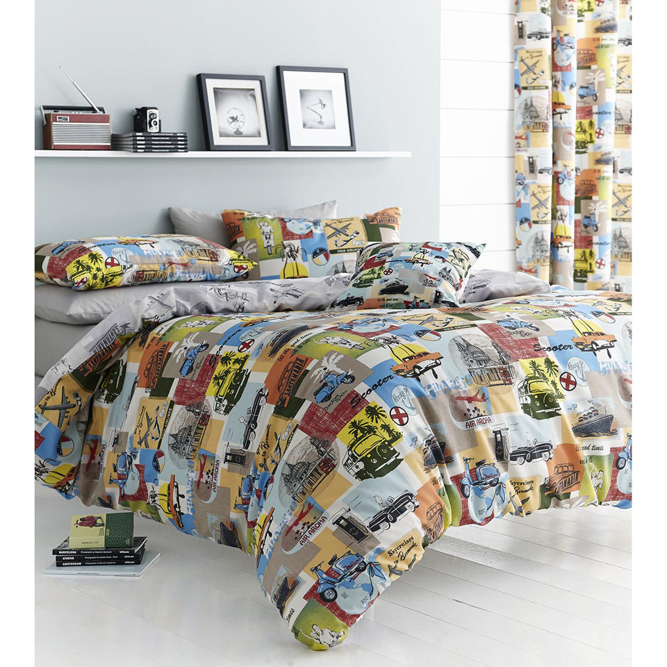 Catherine Lansfield Retro Vintage Bedding Set Multi Iwoot