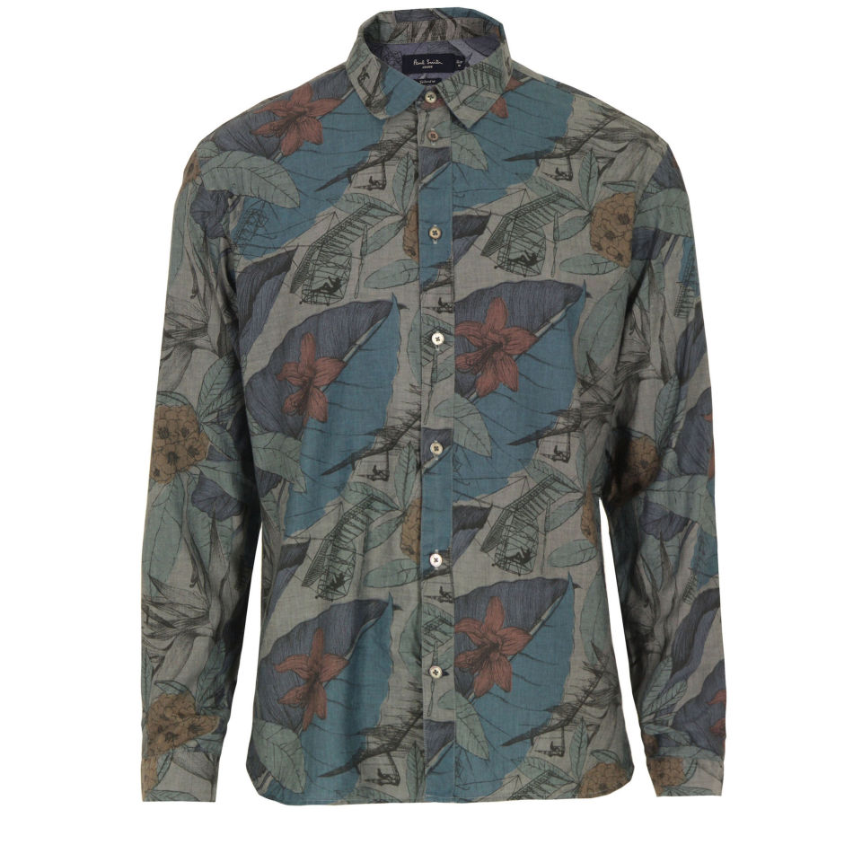 Paul Smith Jeans Men's 285M Tailored Print Shirt - Floral - Free UK ...