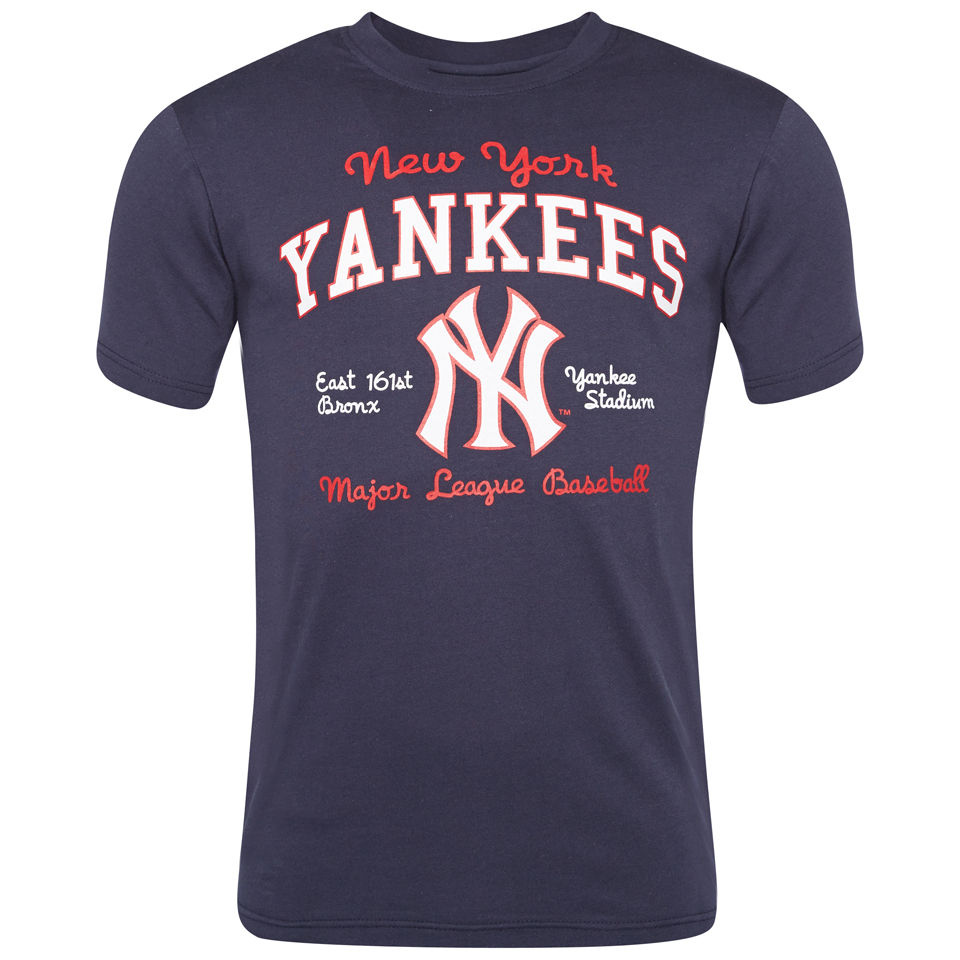 Majestic Men's Yankees Chittel T-Shirt - Navy Clothing | Zavvi