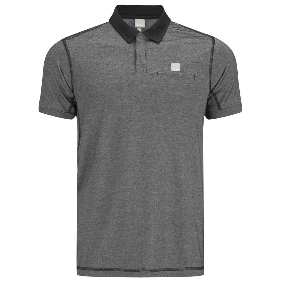 Bench Men S Short Sleeve Peater Polo Shirt Jet Black Clothing
