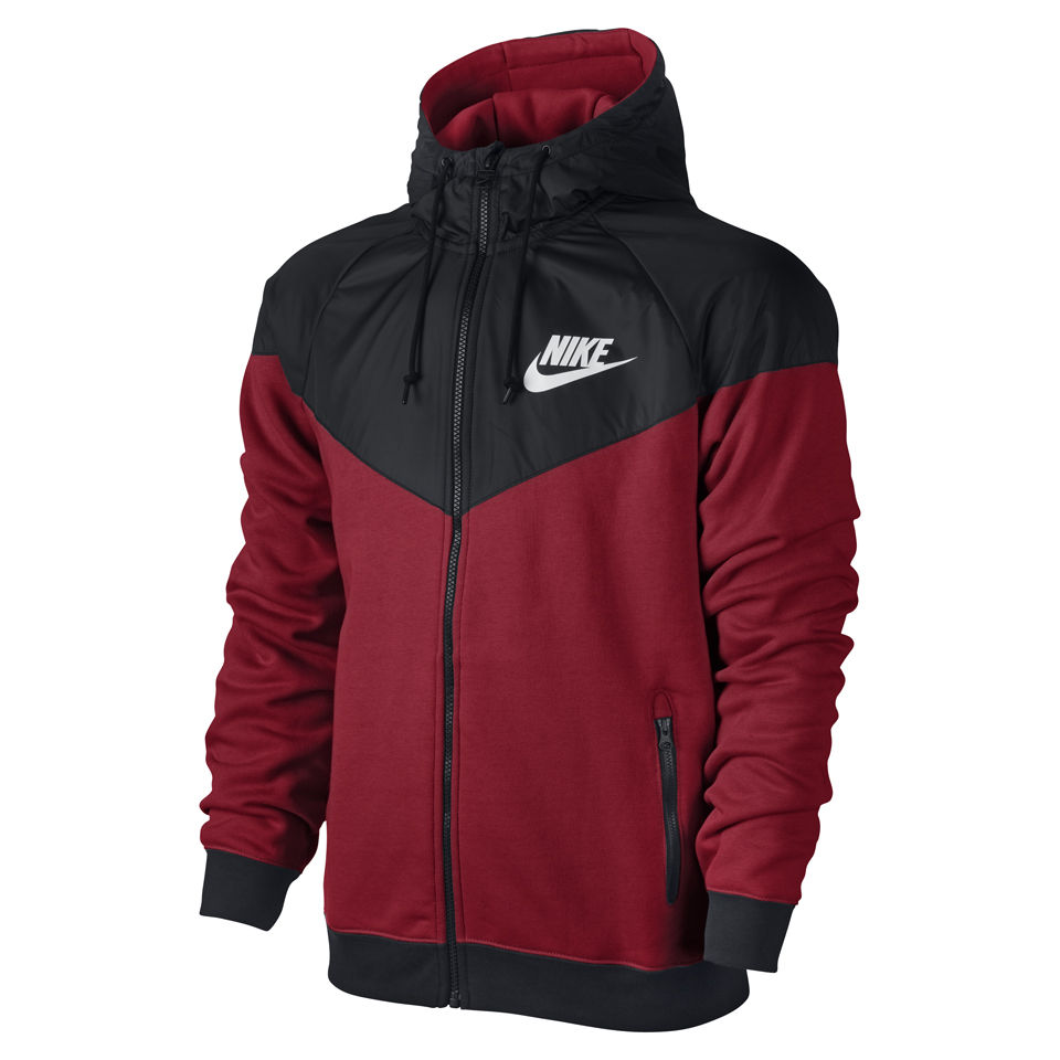 Nike Men's Windrunner Fleece Mix Jacket - Gym Red Sports & Leisure ...