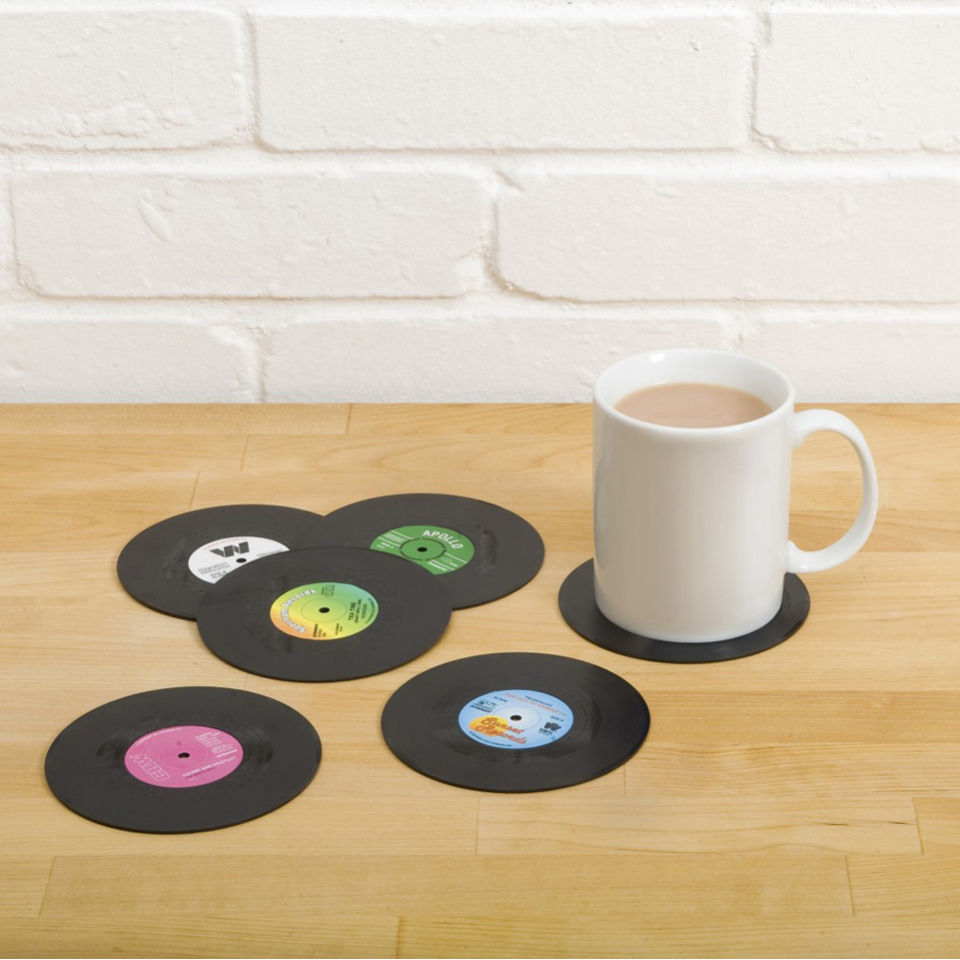 Retro Vinyl Coasters IWOOT