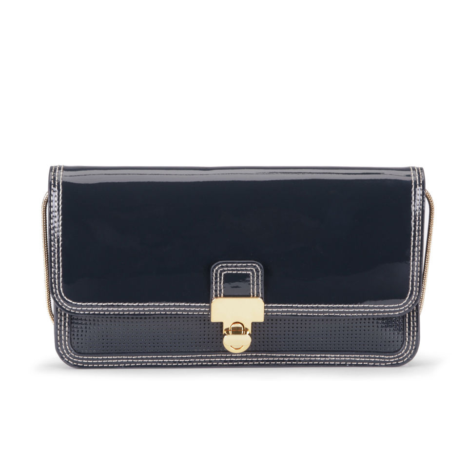 Navy Patent Clutch Bag Uk