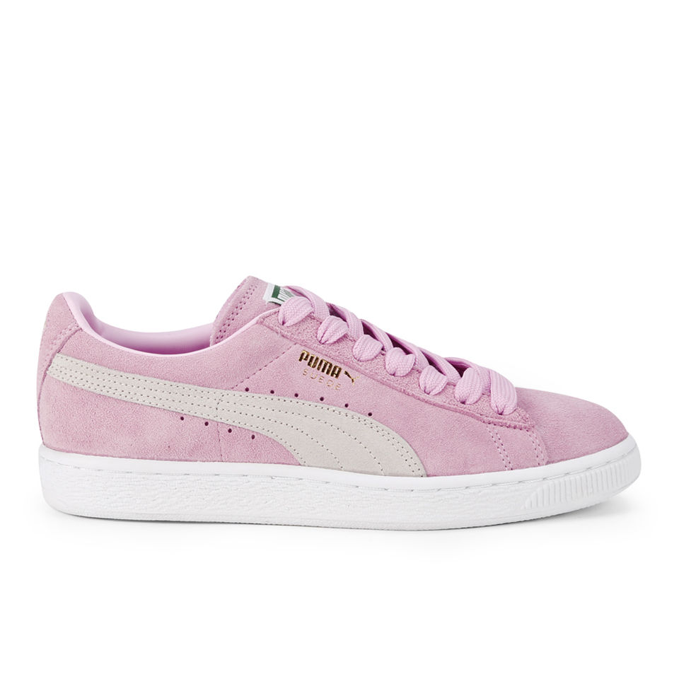 puma pink and white trainers