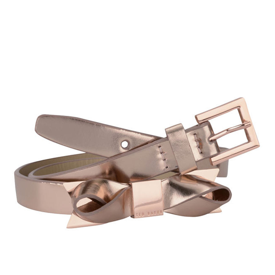 Ted Baker Women&#39;s Mirro Mirrored Leather Belt - Rose Gold Clothing | 0