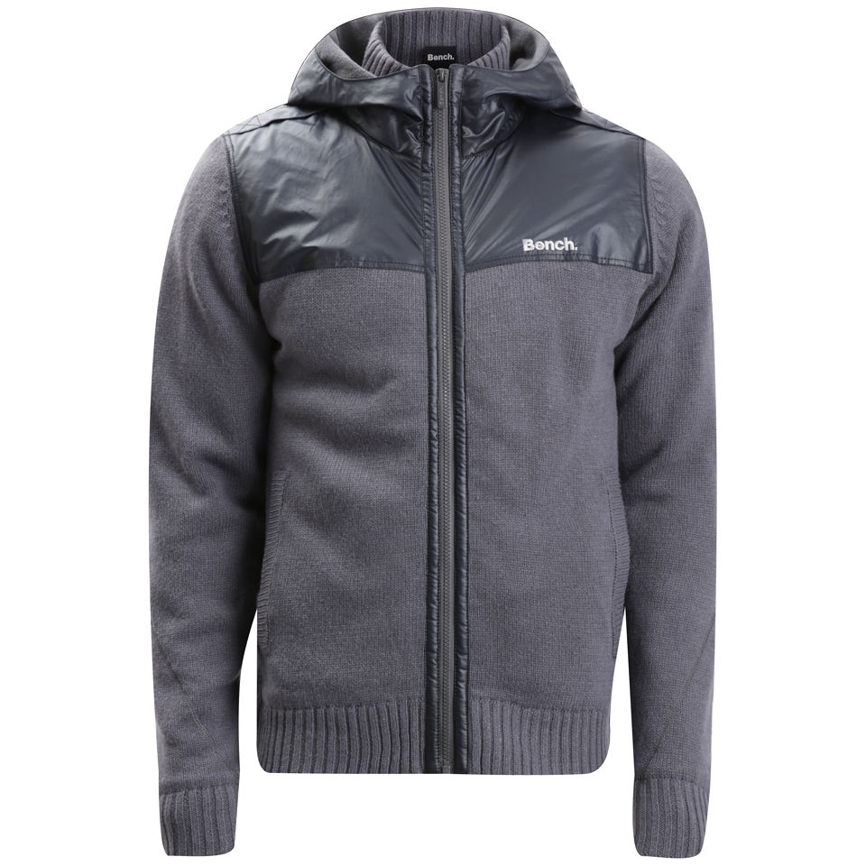Bench Men S Klutz Knitted Jacket Grey Mens Clothing Zavvi Us