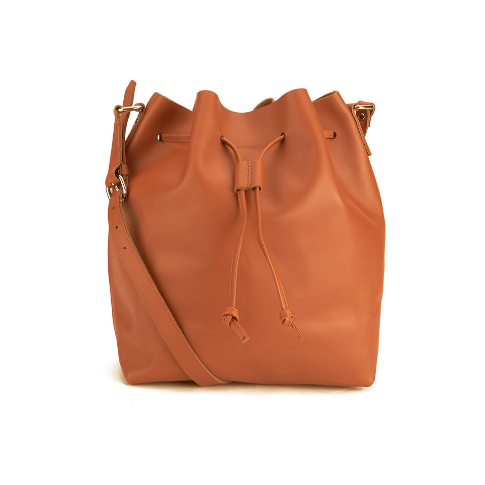 cognac bucket bag