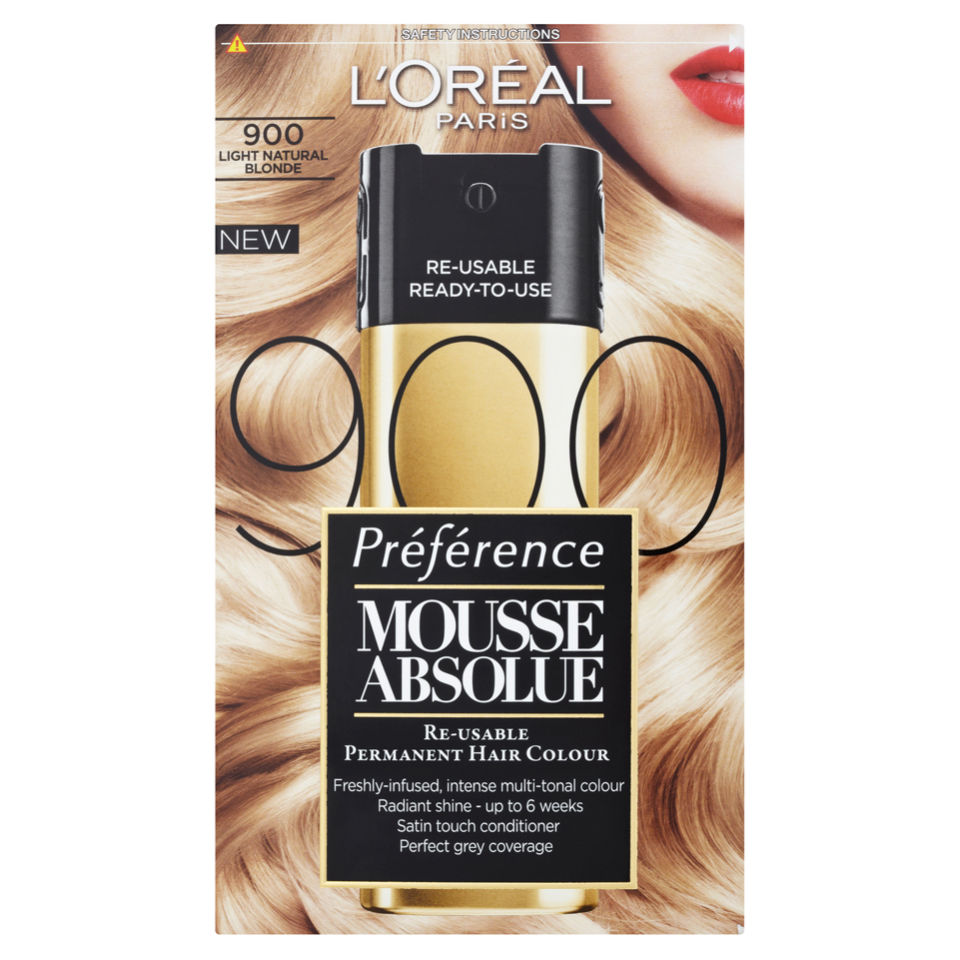 L Oreal Paris Preference Mousse Absolue 900 Light Natural Blonde