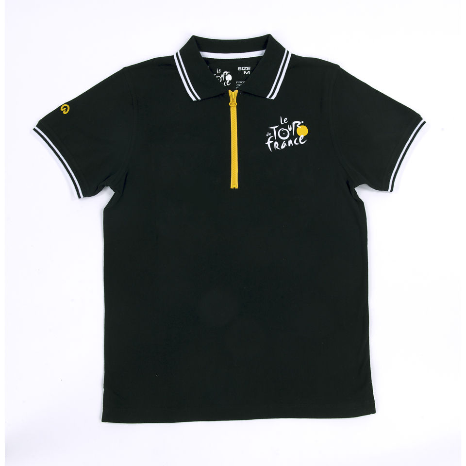 Tour De France Logo Polo - Black | ProBikeKit UK