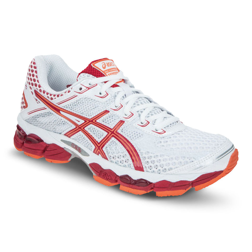 Asics Damen Gel-Cumulus 15 Laufschuhe - Weiß/Flame/Orange Asics Damen Gel-Cumulus 15 Laufschuhe - Weiß/Flame/Orange