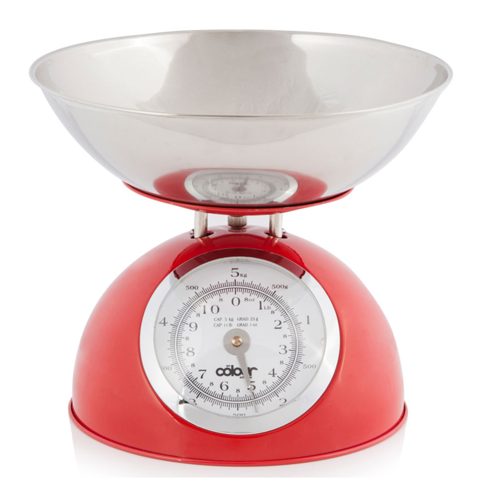 Cook In Colour 5kg Dome Kitchen Scales - Red | IWOOT