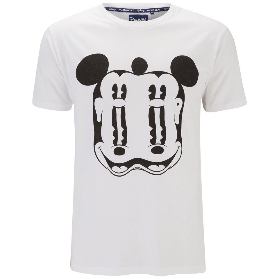 Disney & Wood Wood Men's Drake Mickey Print T-Shirt - White - Free UK ...
