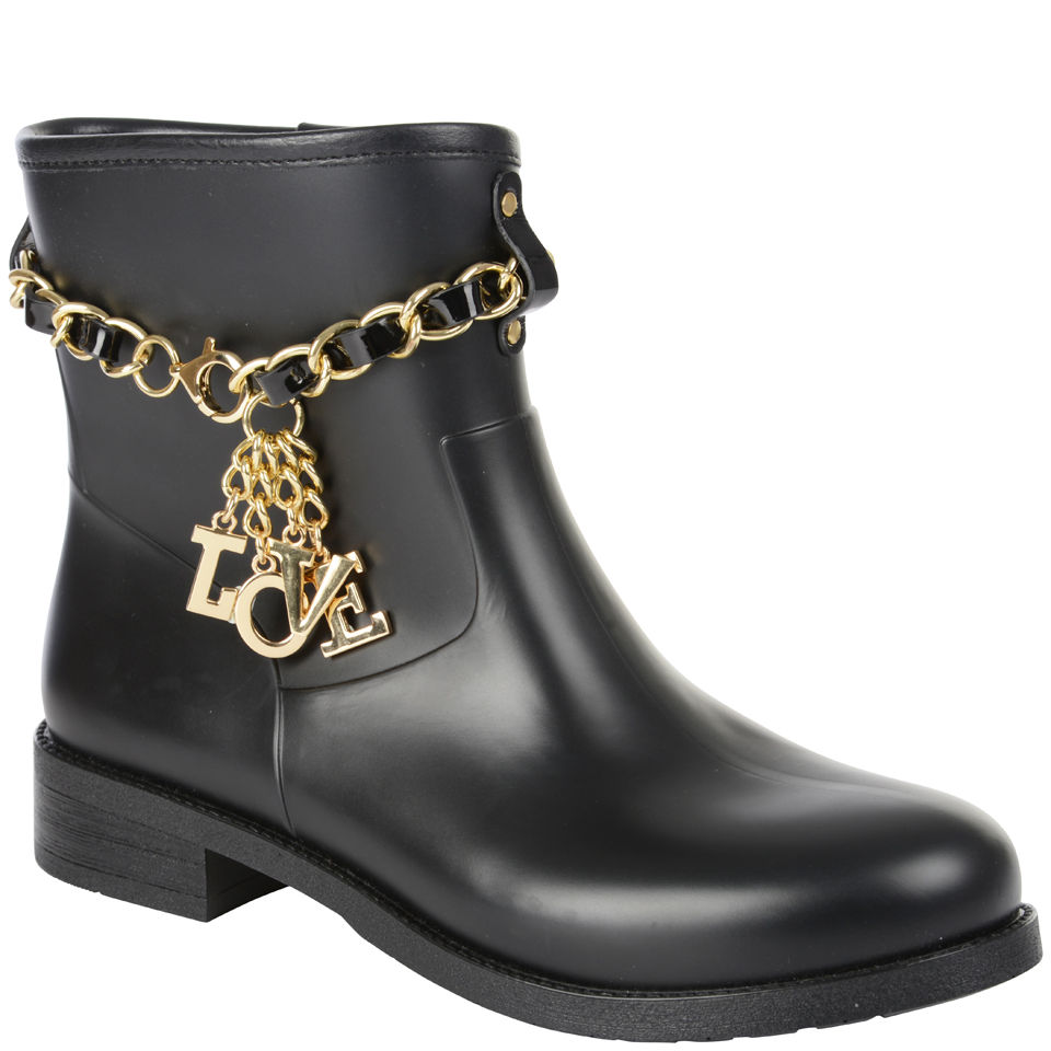 moschino rubber boots