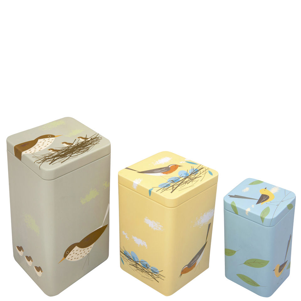 Birdy Set Of 3 Storage Tins Iwoot