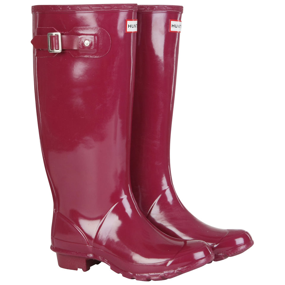 Hunter Huntress Gloss Wellies - Violet - FREE UK Delivery