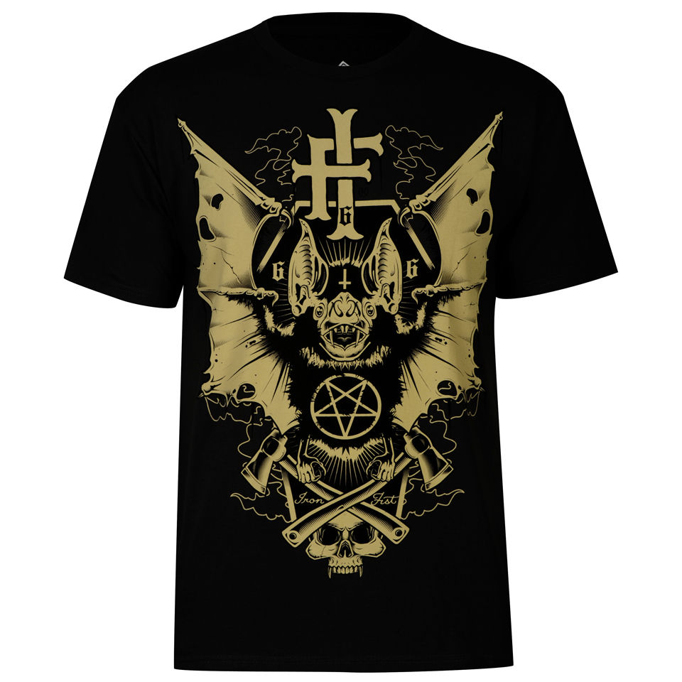 Iron Fist Men S Bat T Shirt Charcoal Clothing Zavvi Us