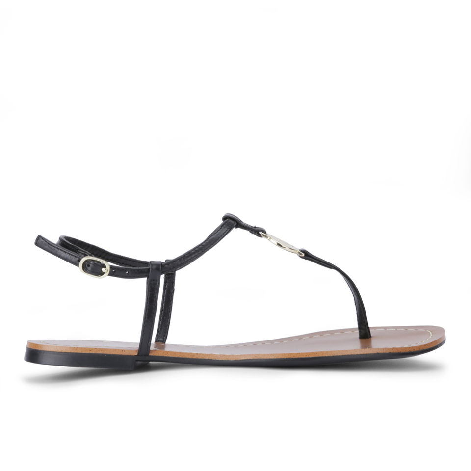 Aimon Leather Sandals - Black 
